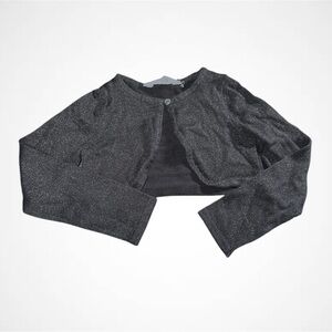 H&M Black Sparkly Cropped Cardigan